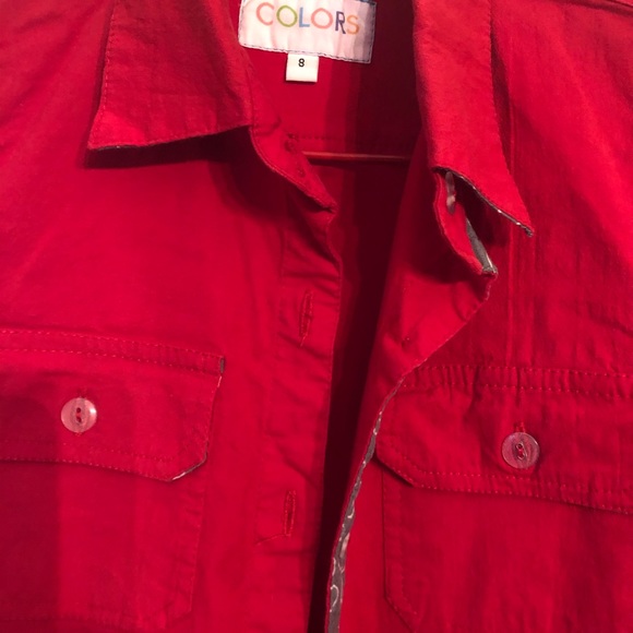 COLORS Dresses Colors Button Down Red Dress Poshmark